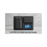 CAPTOR S-LP-E6NH Battery Charger, Dual Slot LP-E6P LPE6N LPE6 Battery Charger for Canon EOS R5, R6, R, EOS 5D Mark IV, 5D Mark III, 5DS, 5DS R, 5D Mark II, 6D Camera - Image 2