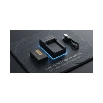 Captor LP-E17 Battery with Charger kit for Canon 750d 800d 200d 250d