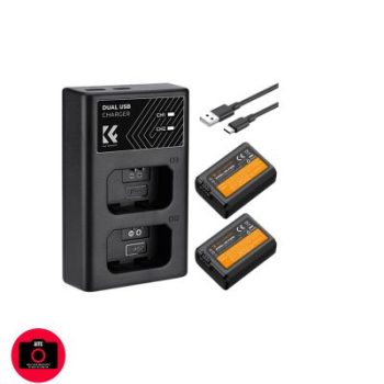 K&F Concept NP-FW50 Battery and Dual Charger Kit for Sony A7II, ZV-E10, A6000, A6400 Cameras