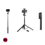 ULANZI MT-78 Extendable Phone Tripod, 72.83" Selfie Stick Camera Tripod Stand with 2 in 1 Phone Clip, 360° Ball Head Camera Tripod with Cold Shoe for iPhone Sony Canon, Lightweight for Travel