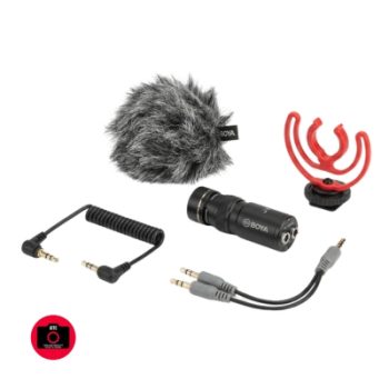 BOYA MM1 Universal Camera Microphone Super-Cardioid Shotgun Microphone with Shock Mount for Camera, Consumer, Camcorder iPhone, Android Smartphones