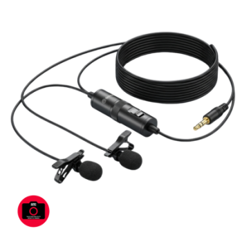 Boya BY-M1DM Dual Omni Directional Lavalier Microphone