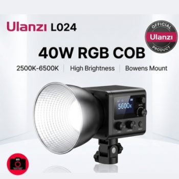 Ulanzi L024 40W RGB COB Photography Light, LED Video Light, RGB COB Light, Dual Color Temperature Constant Light, 2500K-6500K, Stepless Dimming, Ultra High Brightness, Shooting Auxiliary Light, MAX price