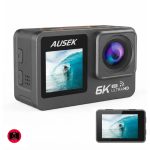 Ausek AT-M82TR 6K Ultra HD WiFi Dual Screen Waterproof Action Camera