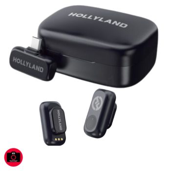 Hollyland Lark A1 Mini Duo Wireless Mic for iPhone with Charging Dock
